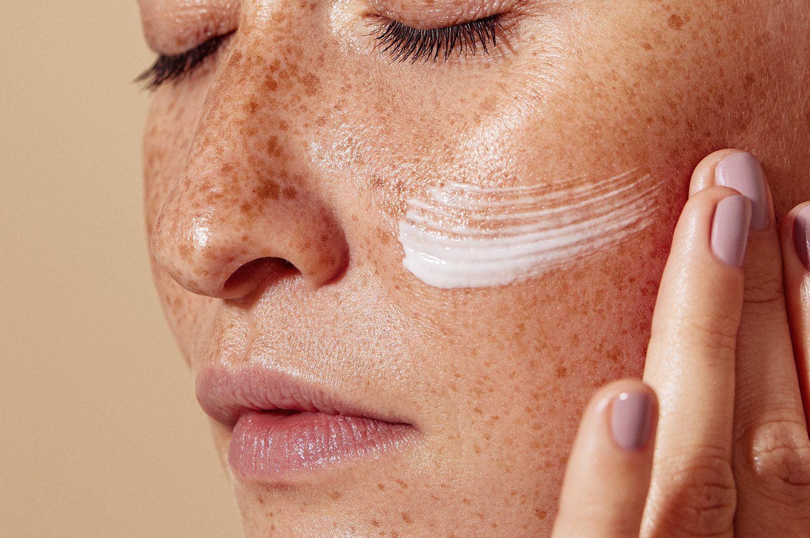 Topical preparation being applied to skin